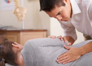 chiropractor making adjustment